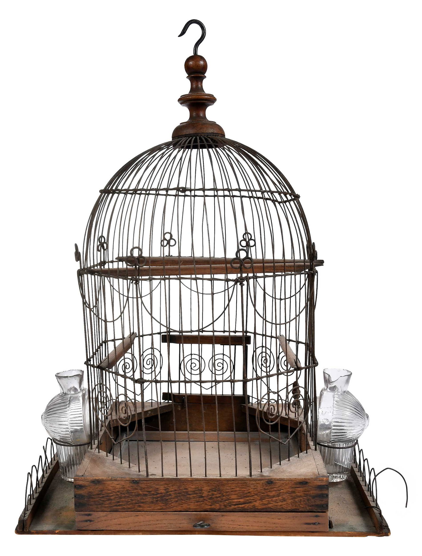 19th Century Wood and Wirework Bird Cage (1 of 6)