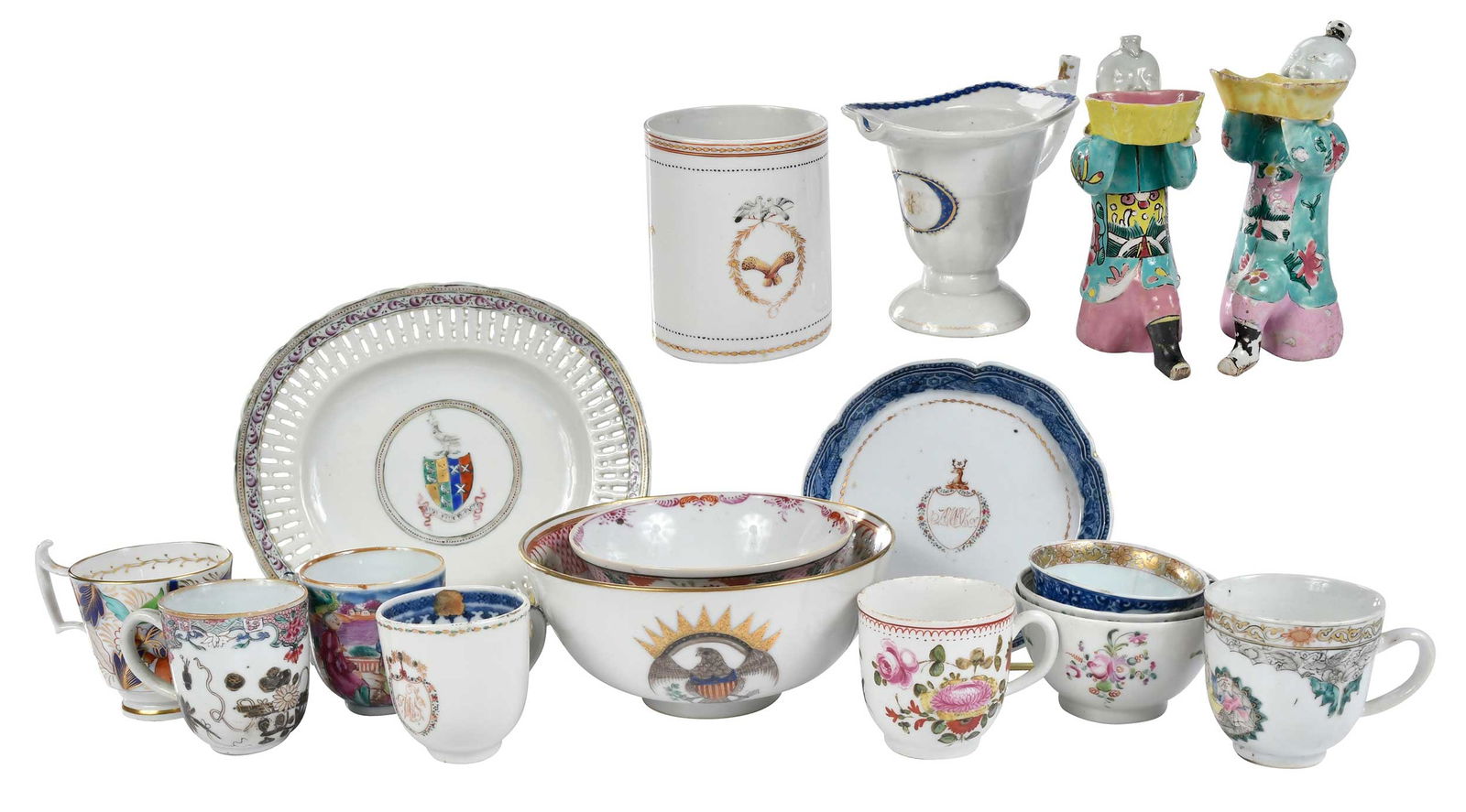 13 Pieces of Assorted Chinese Export Porcelain (1 of 12)