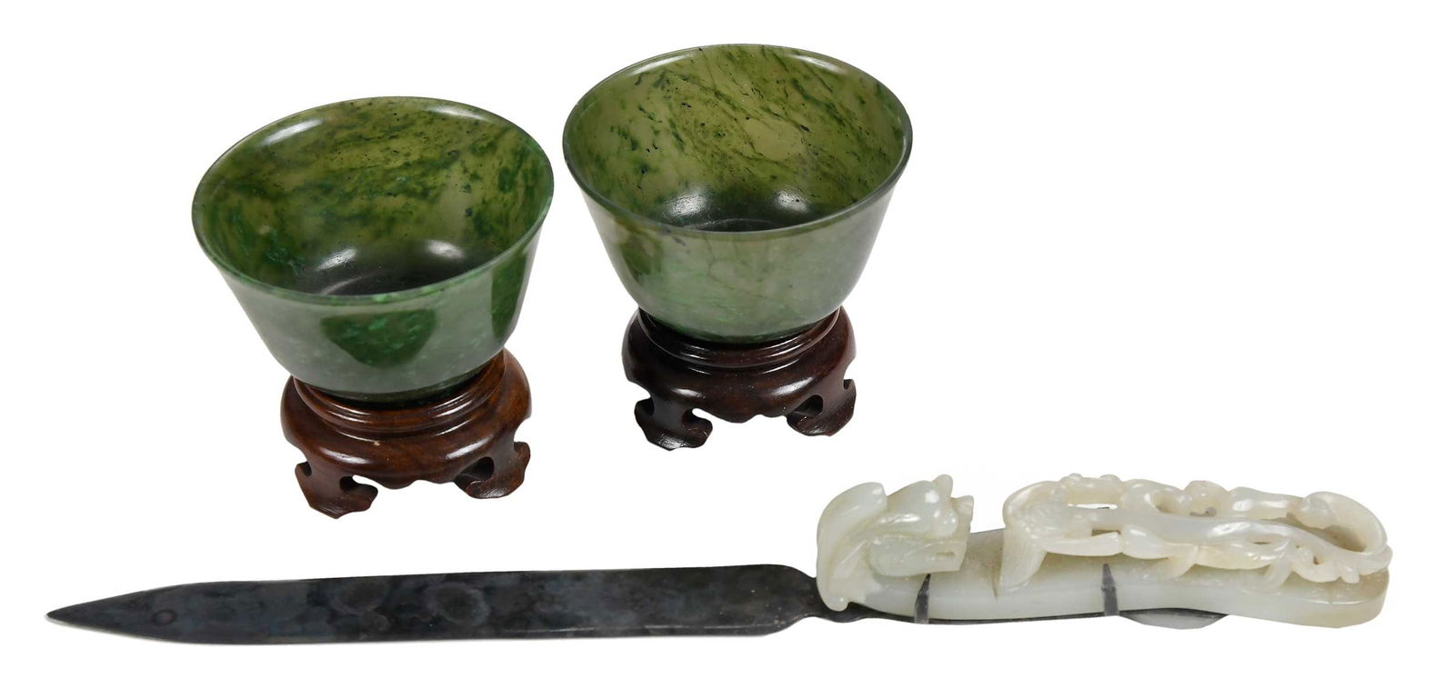 Three Chinese Jade Table Objects (1 of 7)