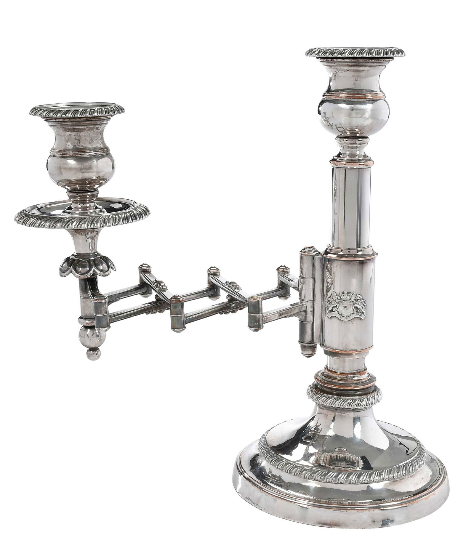 Old Sheffield Plate Adjustable Double Candlestick (1 of 10)