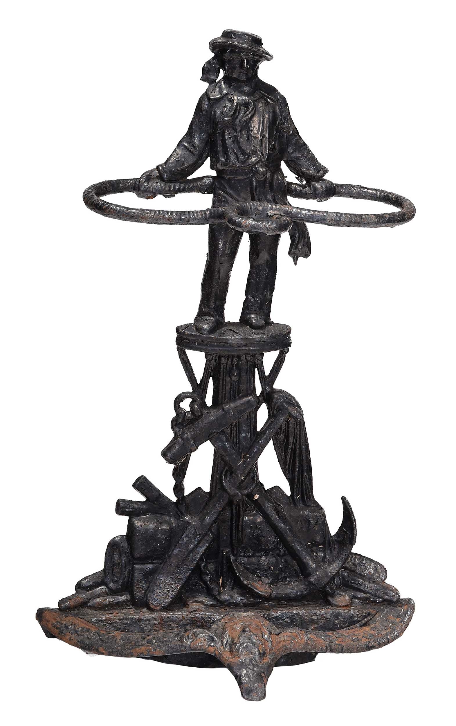 Jack Tarr Figural Nautical Iron Umbrella Stand (1 of 5)