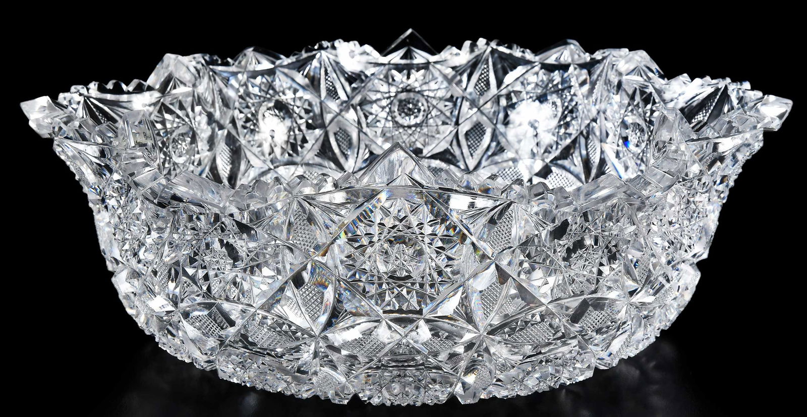 American Brilliant Period Cut Glass Blown Bowl (1 of 5)