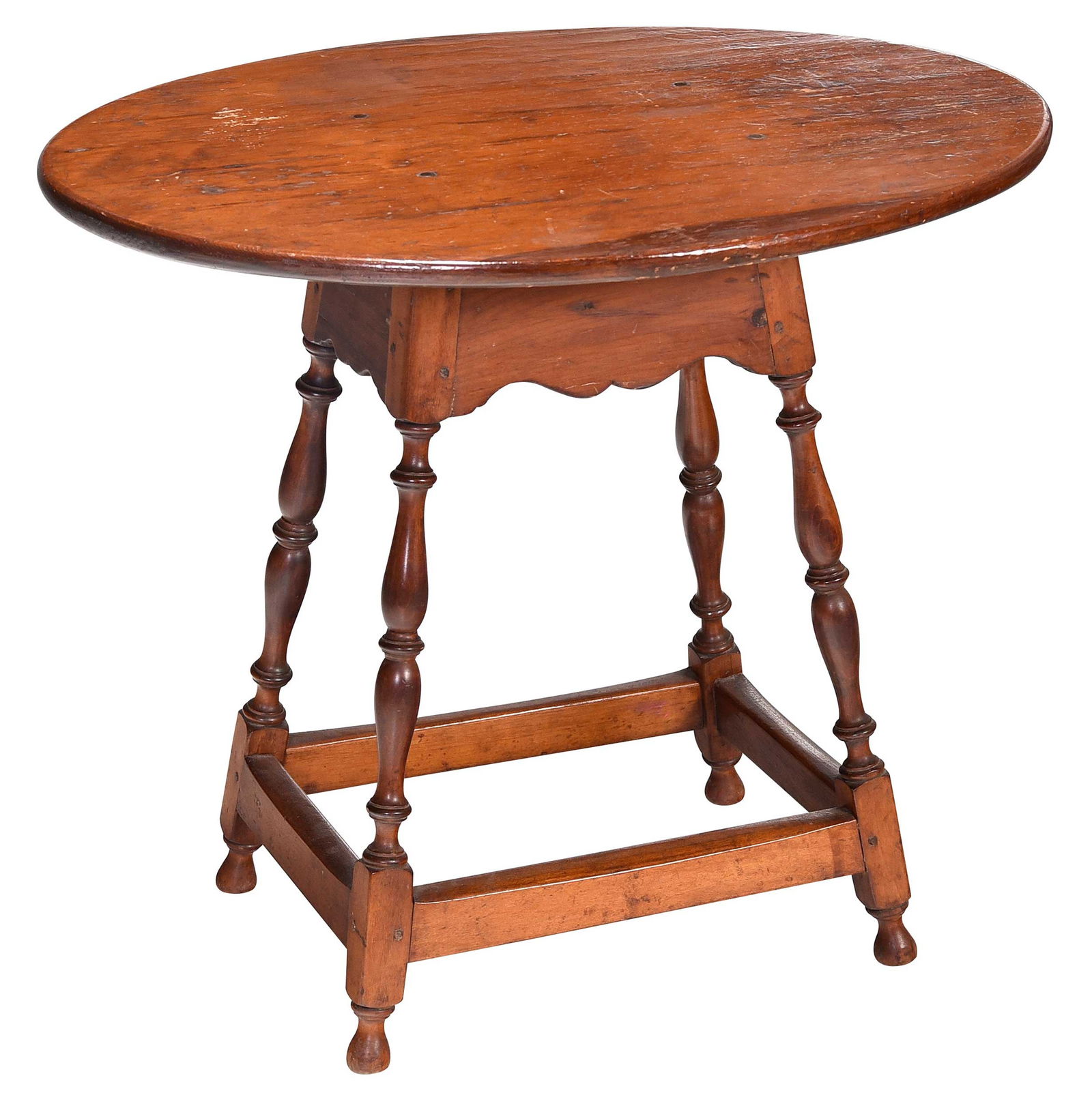 New England William and Mary Style Diminutive Oval Tea Table (1 of 5)
