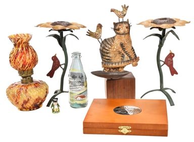 Group of Seven Assorted Modern Decorative Objects