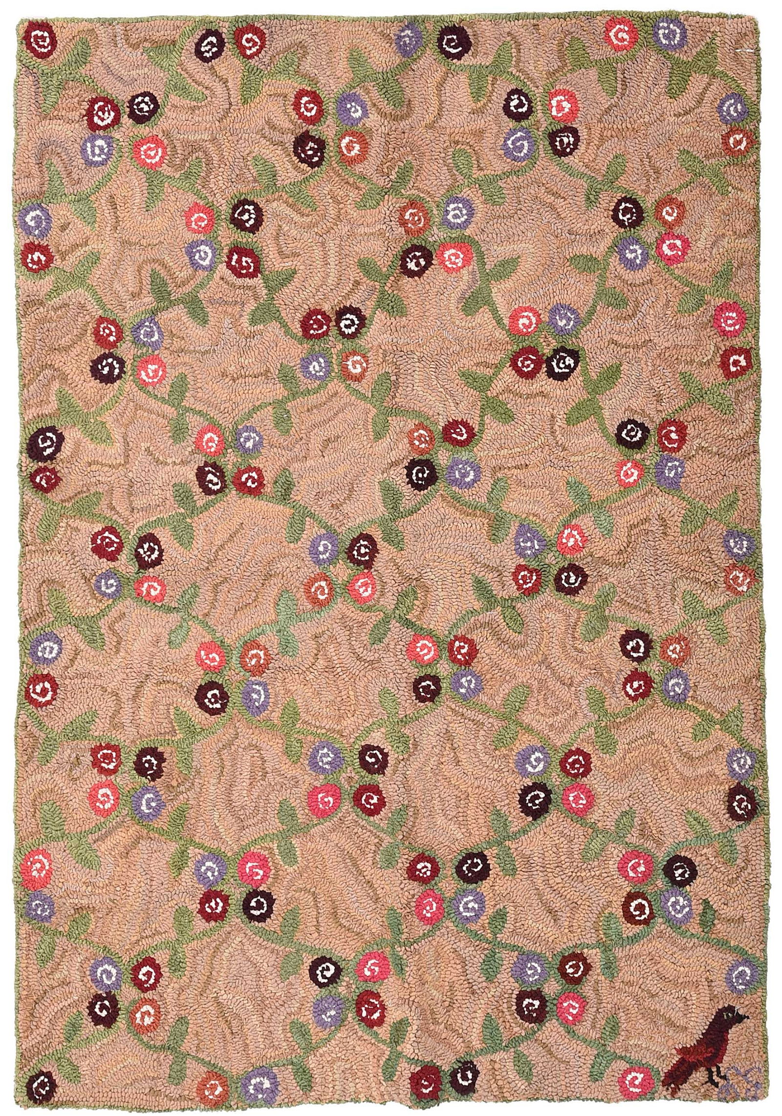 American Hooked Rectangular Rug (1 of 4)