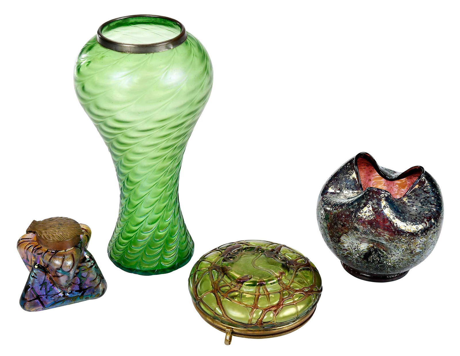 Four Art Glass Table Objects (1 of 13)