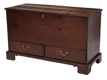 A Tennessee Federal Walnut Two Drawer Blanket Chest