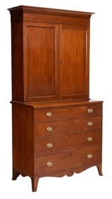 Published and Dated Hillsman-Johnson Tennessee Federal Walnut Linen Press