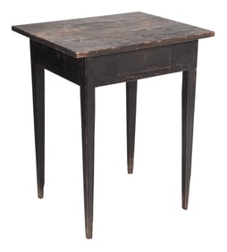 Georgia Federal Paint Decorated Yellow Pine One Drawer Table
