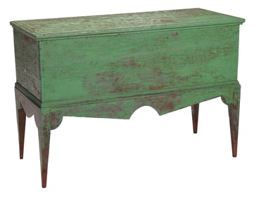Exceptional North Carolina Federal Paint Decorated Chest on Frame