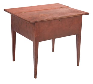 Rare Southern Federal Paint Decorated Sugar or Sewing Table