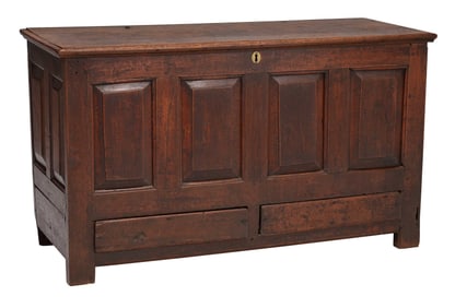 Very Rare MESDA Documented Virginia William and Mary Paneled Lift Top Chest