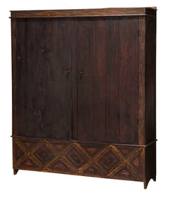 Rare Paint Decorated Alabama Wardrobe