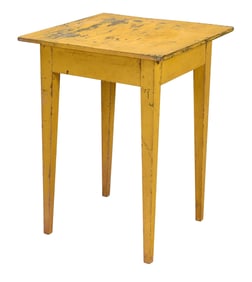 Southern Federal Yellow Pine Table in Bright Yellow Paint