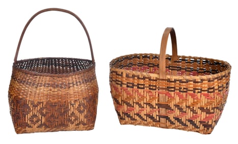 Two Cherokee Handled Baskets