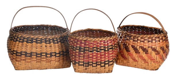 Three Cherokee Market Baskets