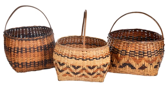 Three Cherokee Market Baskets