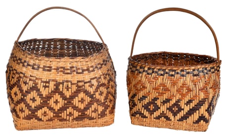 Two Cherokee Handled Shopping Baskets