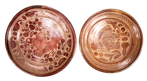 Two Similar Hispano-Moresque Lustreware Chargers