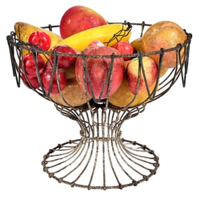 Wire Basket of Stone Fruit