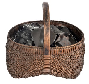 34 Tin Cookie Cutters in Whimsical Shapes in Buttocks Basket