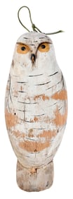 Folk Art Carved and Painted Snowy Owl