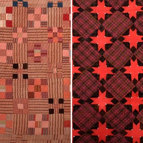 Two Patchwork Quilts in Geometric Patterns, one Kentucky Attributed