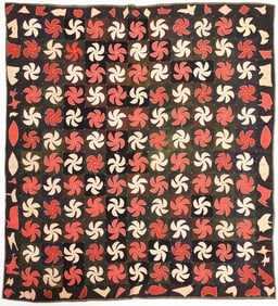 American Unique Multicolored Applique Quilt