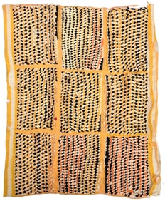 Rare and Unique Florida Folk Art Pine Cone Quilt