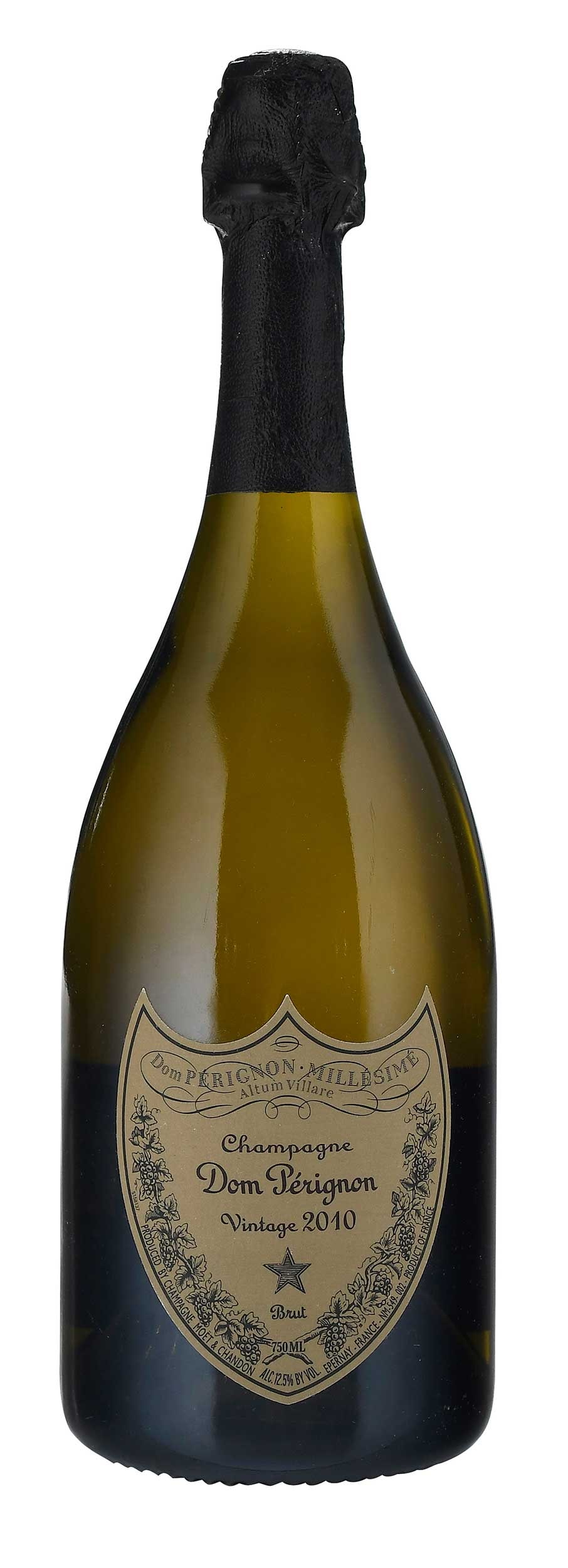 2010 Moet et Chandon Dom Perignon: Vintage 2010, Champagne, France, 750 ml, alcohol 12.5% by volume Provenance: Property from a Florida Estate Note: Please note purchases of wine and/or spirits are not available for in house shipping.