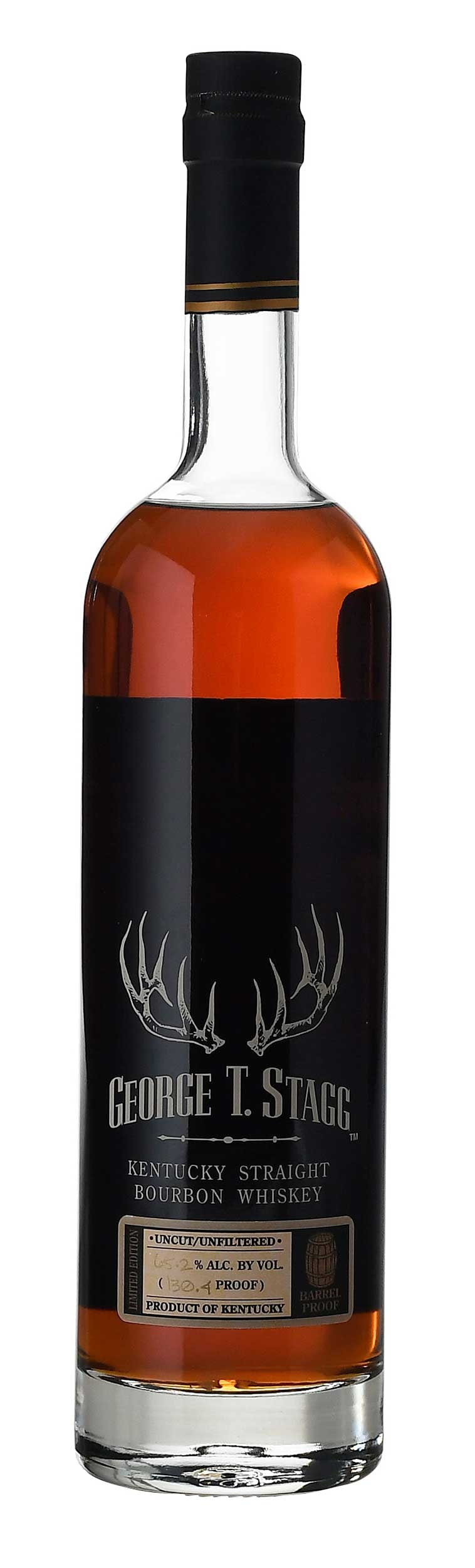 2020 George T. Stagg: circa 2020, laser code reads "L2023901 12:44D", Kentucky, USA, Bourbon Whiskey, 750 ml, 130.4 proof Note: Please note purchases of wine and/or spirits are not available for in house shipping. Buyers c