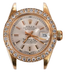 18kt. Rolex DateJust Tiffany & Co. Diamond Watch