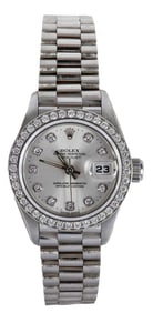 Platinum Diamond Rolex Oyster Perpetual DateJust Watch