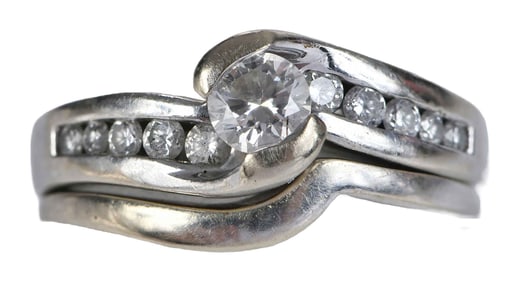 14kt. Diamond Ring with Matching Band