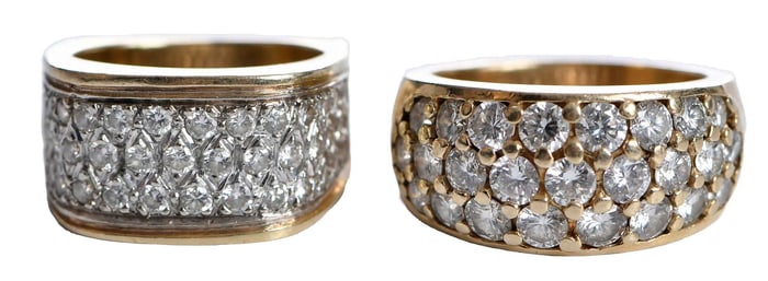 Two 14kt. Diamond Rings