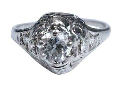 Art Deco Diamond and Platinum Ring