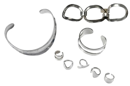 Sterling Silver Jewelry Denmark Designers - Collection of Seven