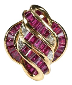 18kt. Ruby and Diamond Ring