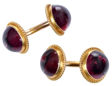 14kt. Garnet Cufflinks