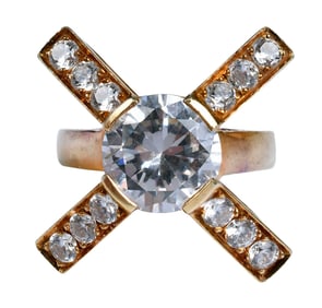 18kt. Cubic Zirconia Fashion Ring