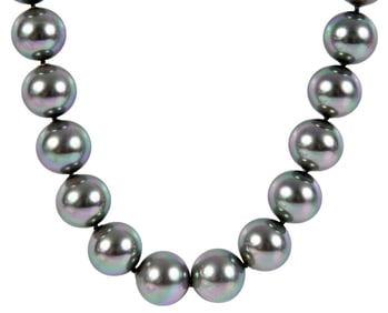 Faux Gray Pearls with Sterling Clasp
