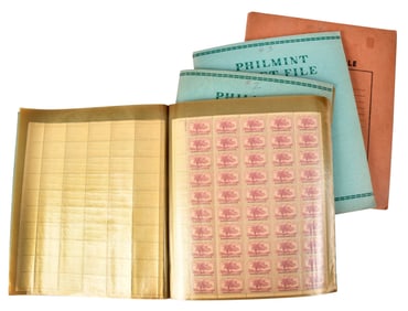Stamp Collection, in Two Binders and Four Folios