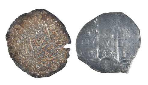 Two 17th Century "New World" Spanish Shipwreck Coins