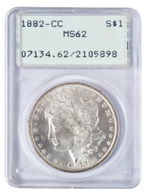 1882-CC Morgan Silver Dollar [Carson City], PCGS Rattler