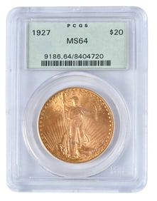 1927 St. Gaudens $20 Double Eagle Gold Coin