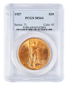 1927 St. Gaudens $20 Double Eagle Gold Coin