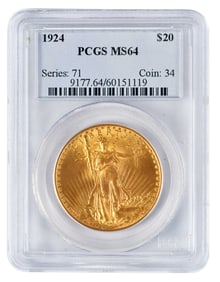 1924 St. Gaudens $20 Double Eagle Gold Coin