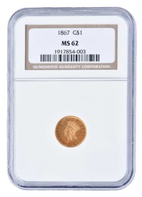 1867 $1 Gold Coin