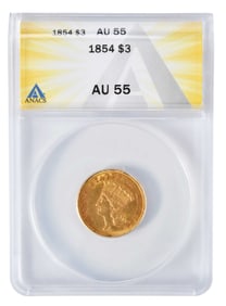 1854 $3 Gold Princess Coin