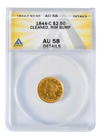 1844-C $2-1/2 Quarter Eagle Gold Coin [Charlotte]